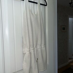 White Textured Women Nike romper - coverup or jumpsuit sporty chic